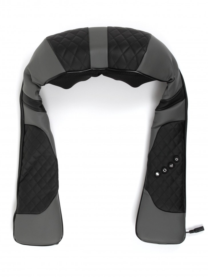 фото Роликовый массажер для шеи и плеч с ик-прогревом электрический, серый релаксы