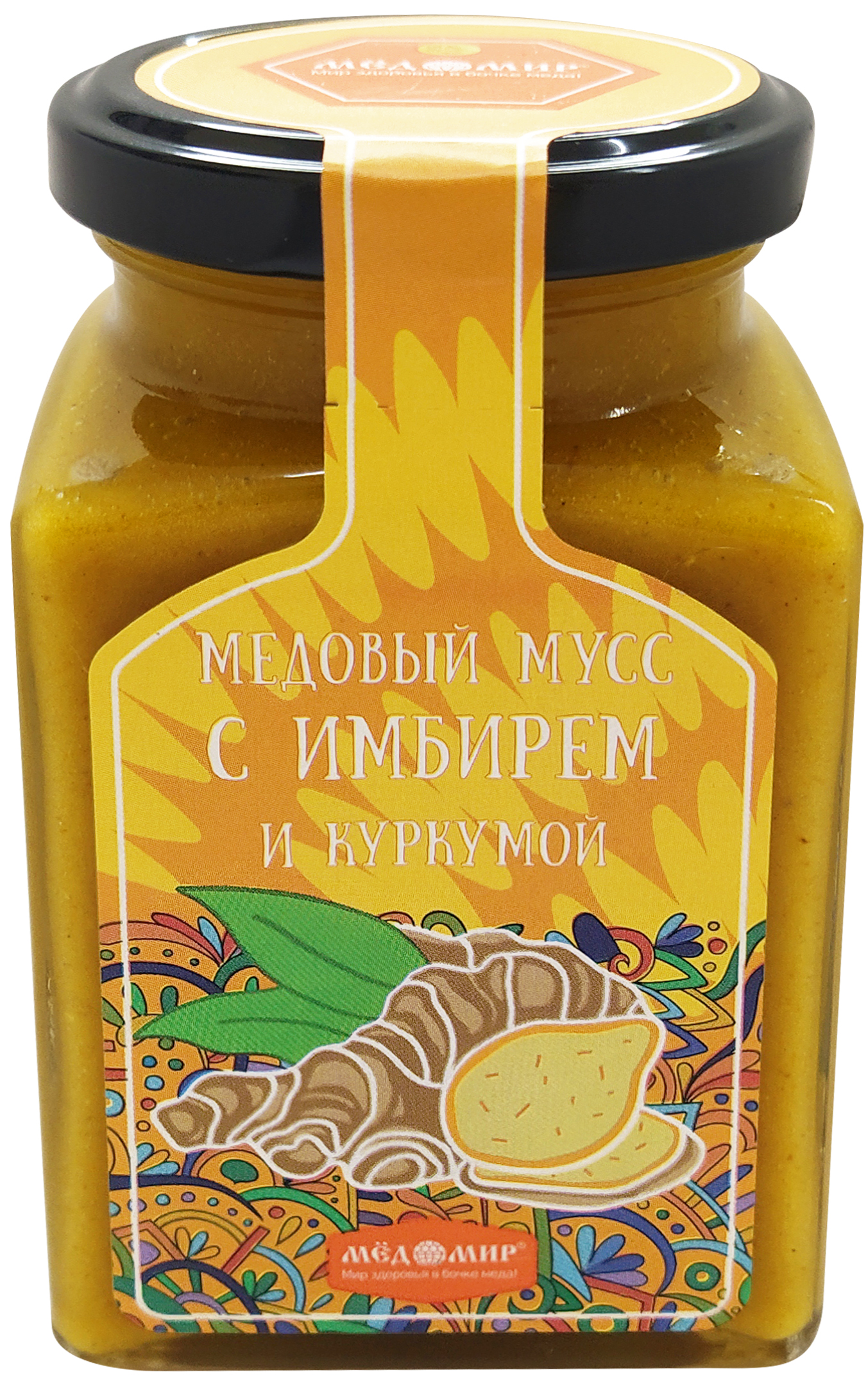 Медовый мусс ТМ МёдоМир с куркумой и имбирем 330 гр