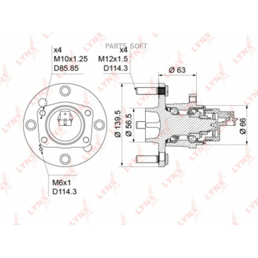 Подшипник-ступица зад.CHEVROLET LACETTI 03-08