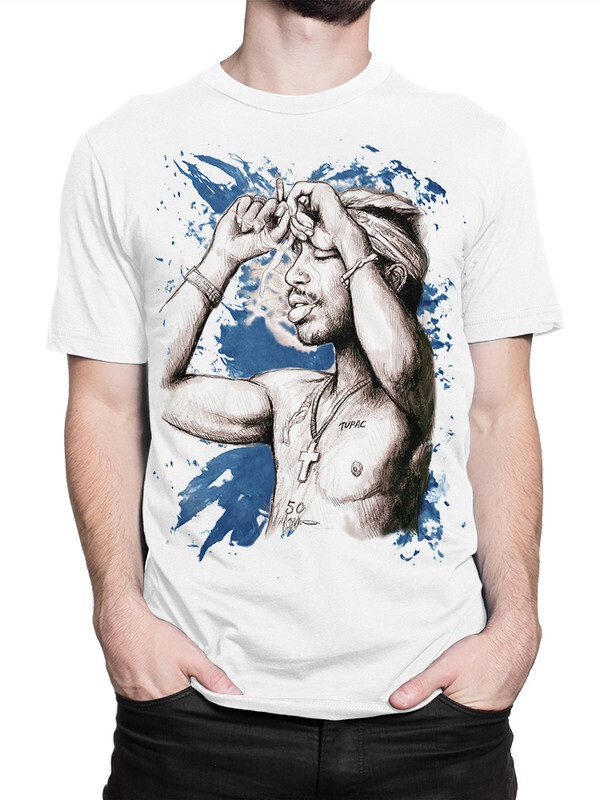 фото Футболка мужская dream shirts тупак шакур - 2pac белая 2xl