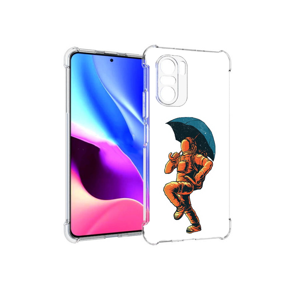 Чехол MyPads Tocco для Xiaomi Redmi K40 шагающий космонавт с зонтом (PT158239.260.695)