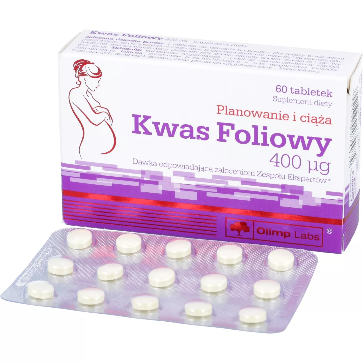 Фолиевая кислота Olimp Folic Acid для беременных женщин таблетки 400 мкг 60 шт.