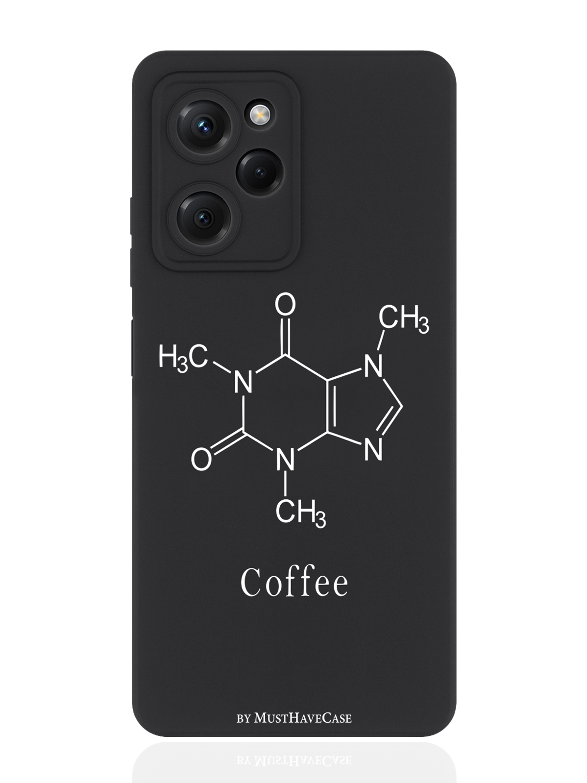 

Чехол для смартфона Xiaomi Poco X5 Pro 5G черный силиконовый Молекула кофе, Черный;белый