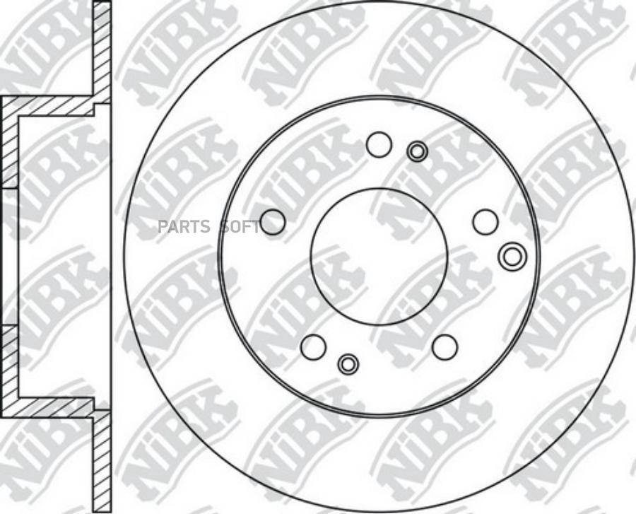 Тормозной диск NiBK задний для Hyundai ix35/Kia Sportage 2004- rn1176