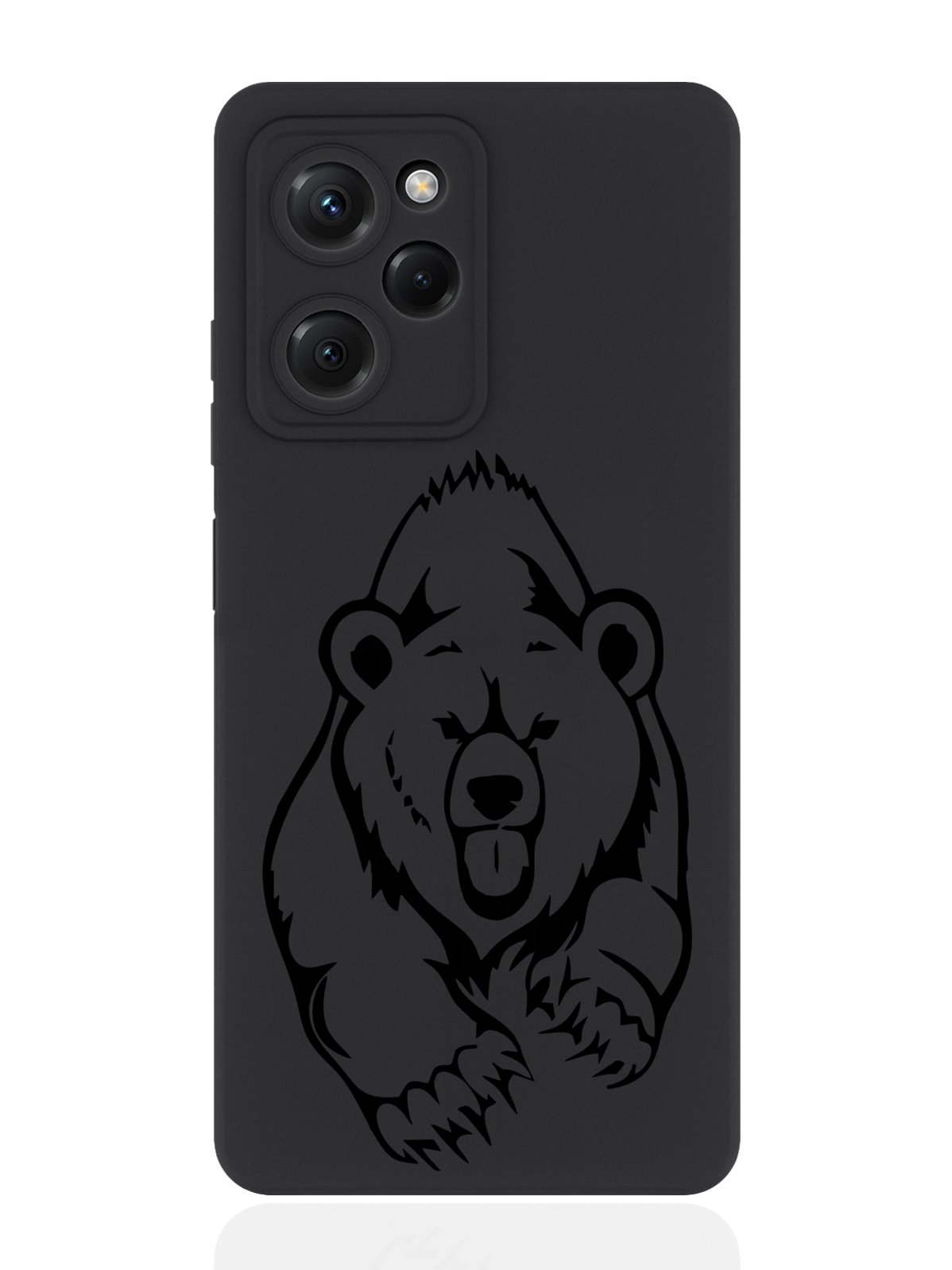 

Чехол для смартфона Xiaomi Poco X5 Pro 5G черный силиконовый Медведь