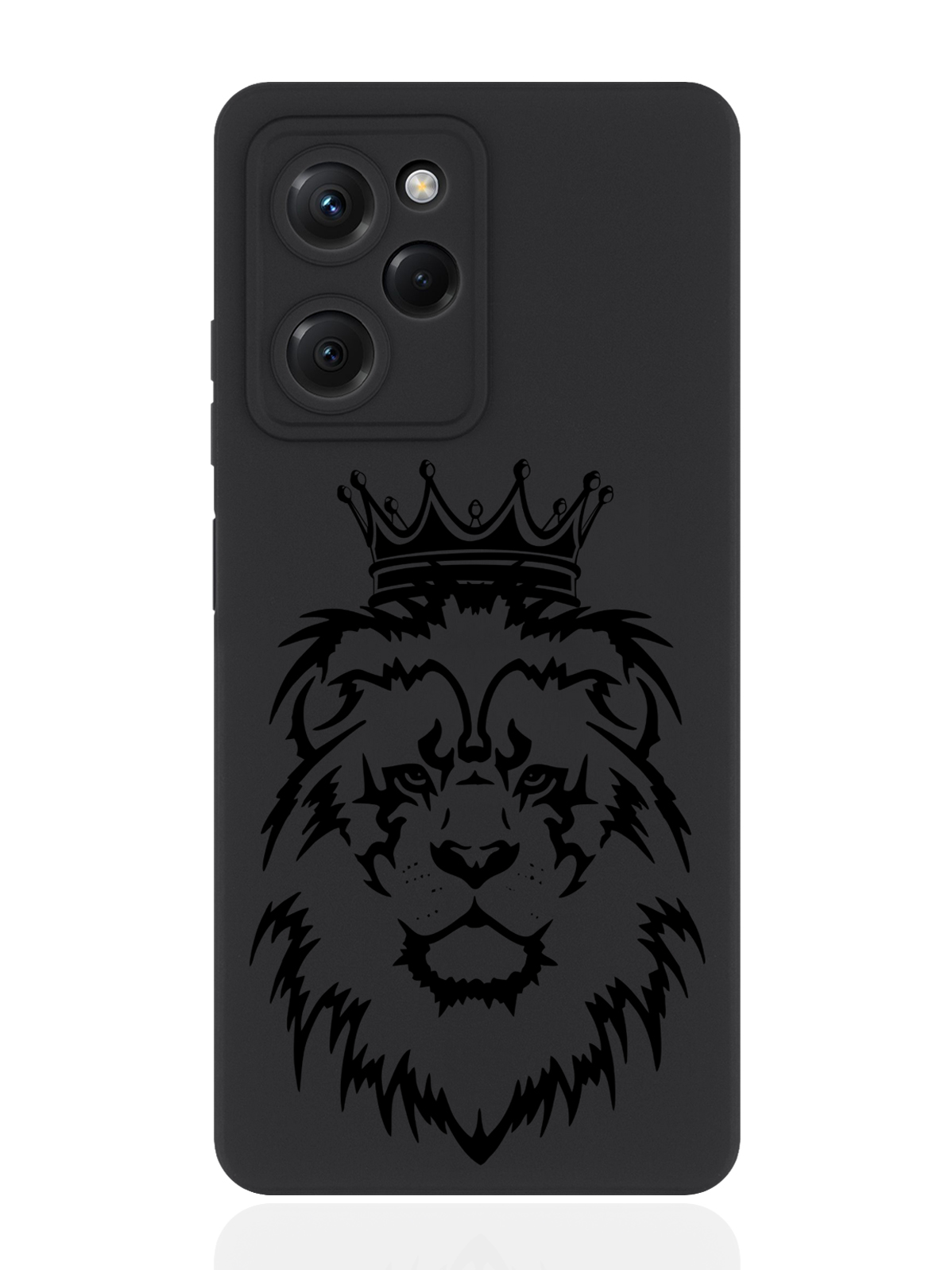 

Чехол для смартфона Xiaomi Poco X5 Pro 5G черный силиконовый Лев