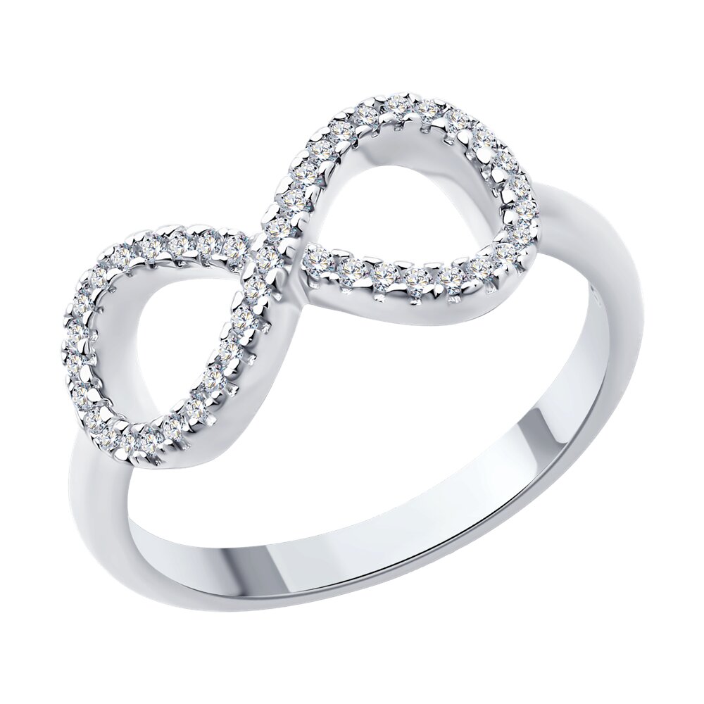 

Кольцо из серебра р. 18 SOKOLOV 94013994-91, фианит, 94013994-91