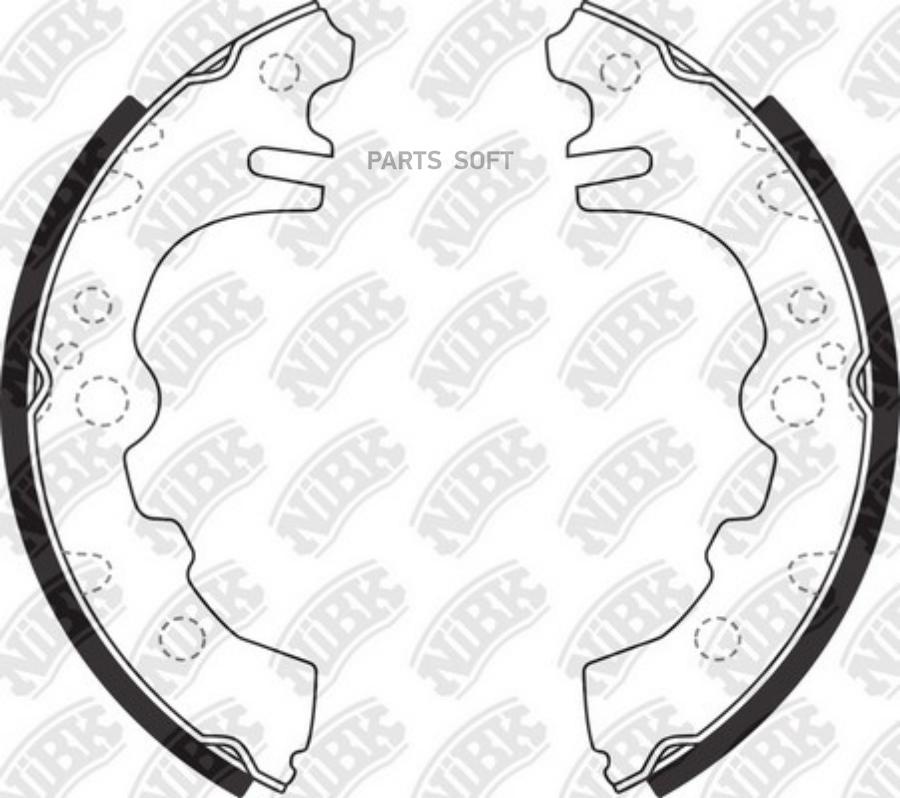 

Колодки барабанные daihatsu gran move 1.5 16v 96-98/move 0.8 96> Fn0042-nibk
