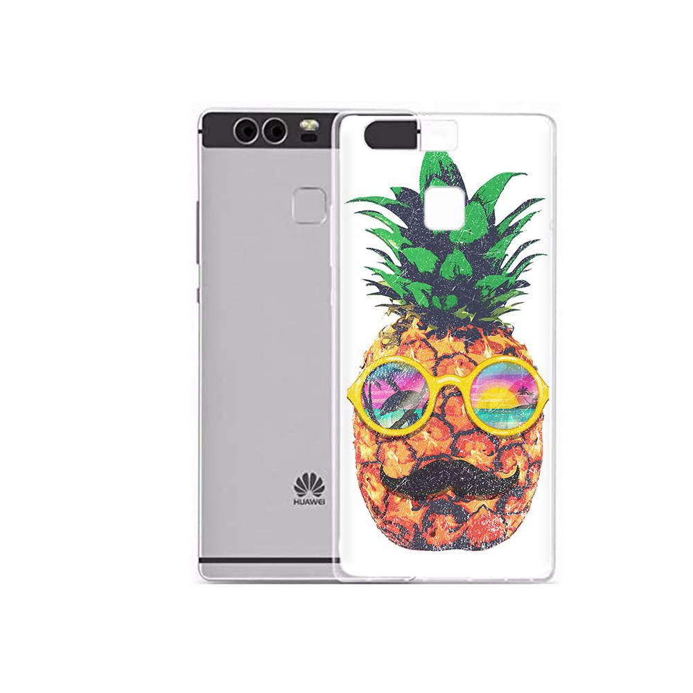 

Чехол MyPads Tocco для Huawei P9 Plus прикольный ананас с лицом (PT31455.54.556), Прозрачный, Tocco