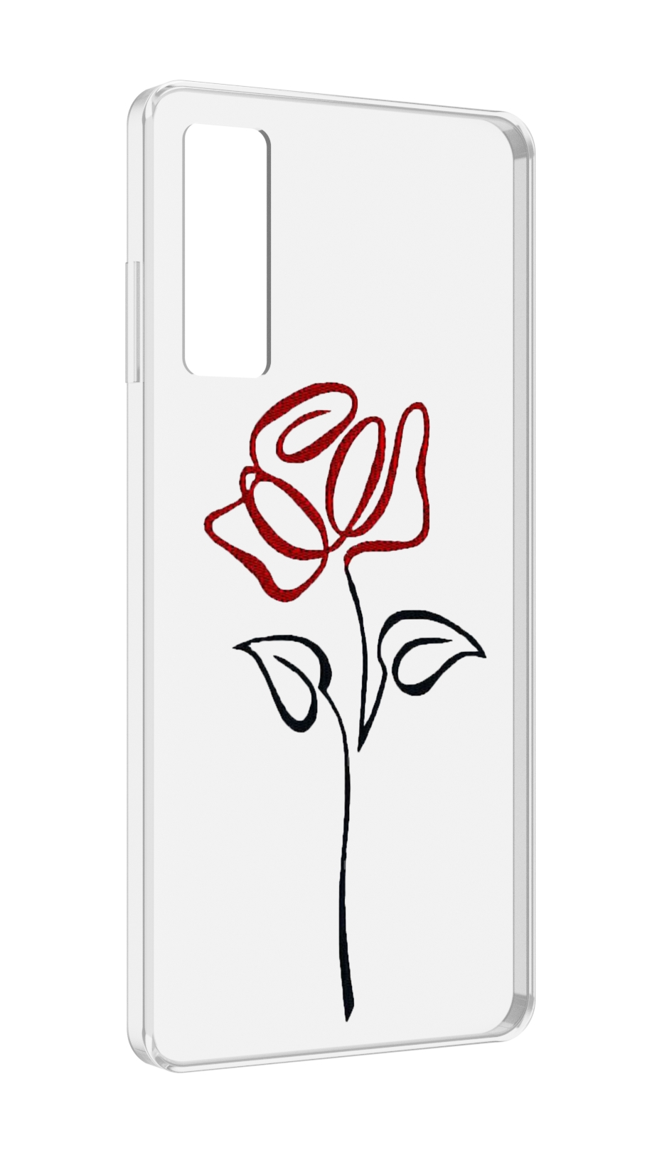 

Чехол MyPads цветок в одну линию для TCL 20 5G, Прозрачный, Tocco