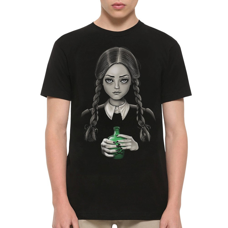 

Футболка мужская DreamShirts Studio Уэнсдей Аддамс - Wednesday WED-64521-2 черная L, Черный, Уэнсдей Аддамс - Wednesday WED-64521-2