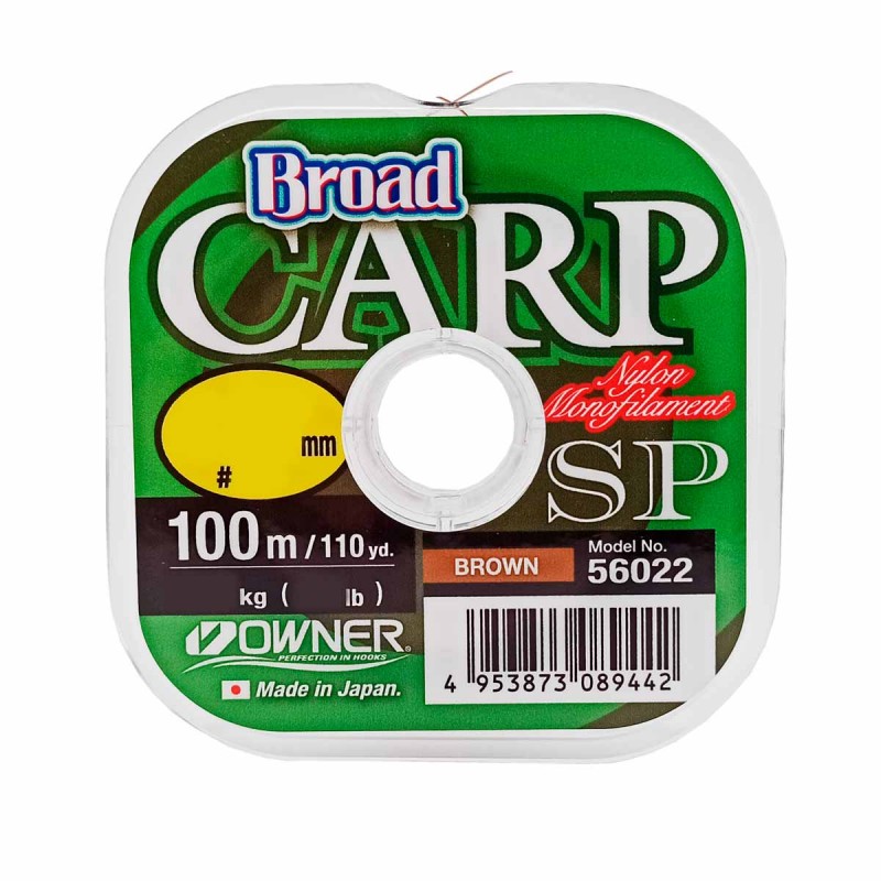 Леска Owner Broad Carp SP brown 100м 035мм 88кг 822₽
