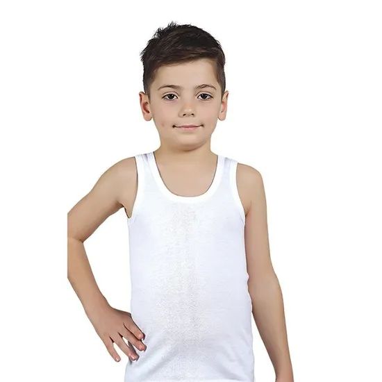 Комплект белых маек для мальчика Baykar (2 шт. в уп.) р. 98 superman комплект маек для мальчика км 2м20 s 2 шт