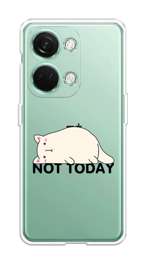 

Чехол на OnePlus Nord 3 "Cat not today", Белый;розовый;черный, 154050-1