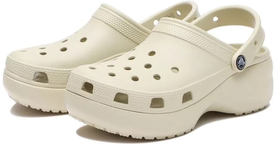 Сабо женские Crocs Classic Platform Clog бежевые 6 US