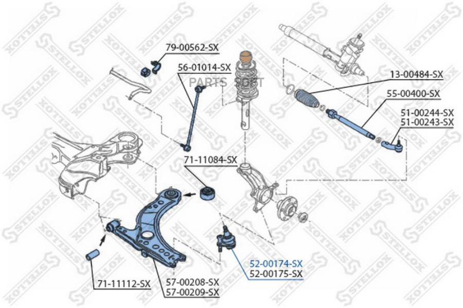 

STELLOX Опора шаровая STELLOX 5200174sx