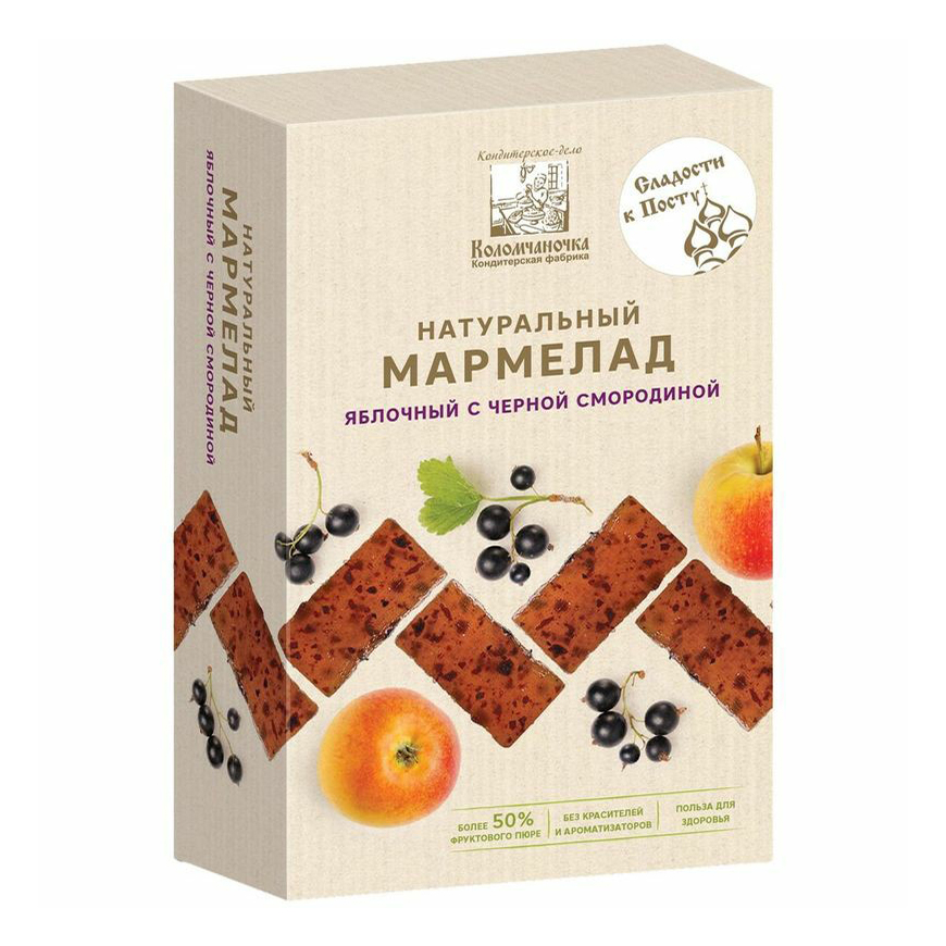 

Мармелад Коломчаночка яблочный с черной смородиной 160 г