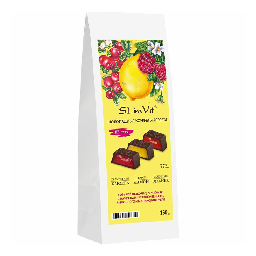 

Конфеты шоколадные Slim Vit Ассорти с желейной начинкой 130 г