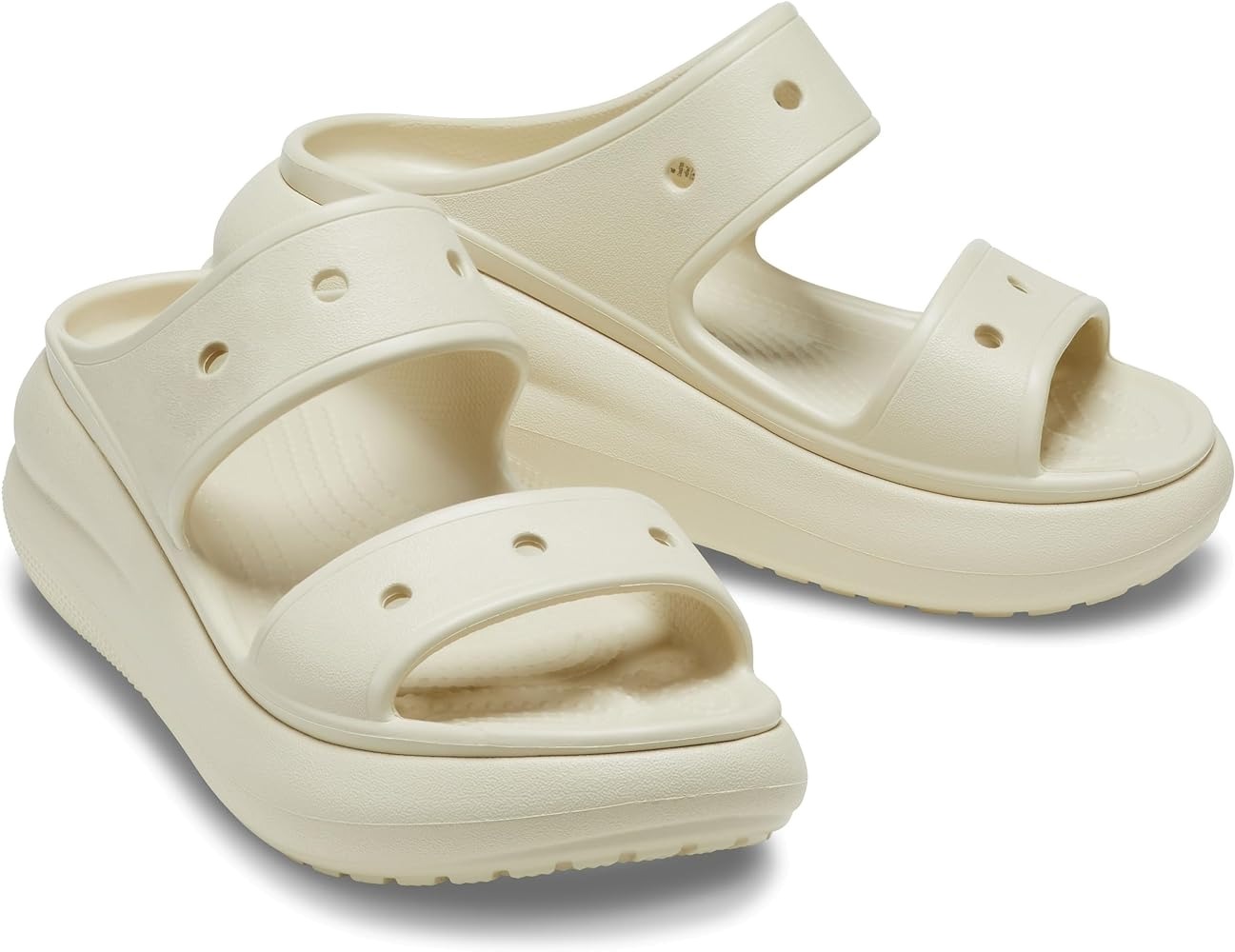 

Сланцы унисекс Crocs Crush Sandal Bone бежевые M8 US; W10 US, Бежевый, Crush Sandal Bone