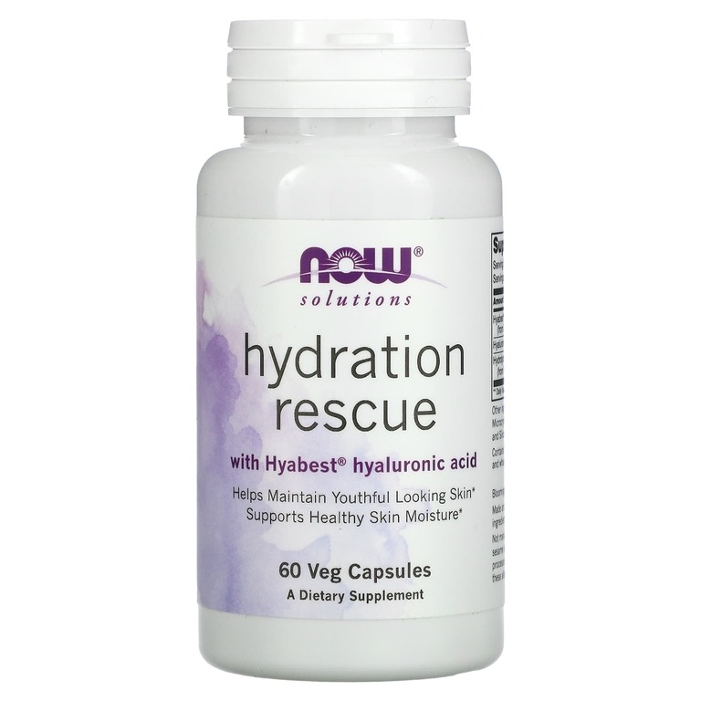 Гиалуроновая кислота NOW Hydration Rescue with Hyabest Hyaluronic Acid капсулы 60 шт.