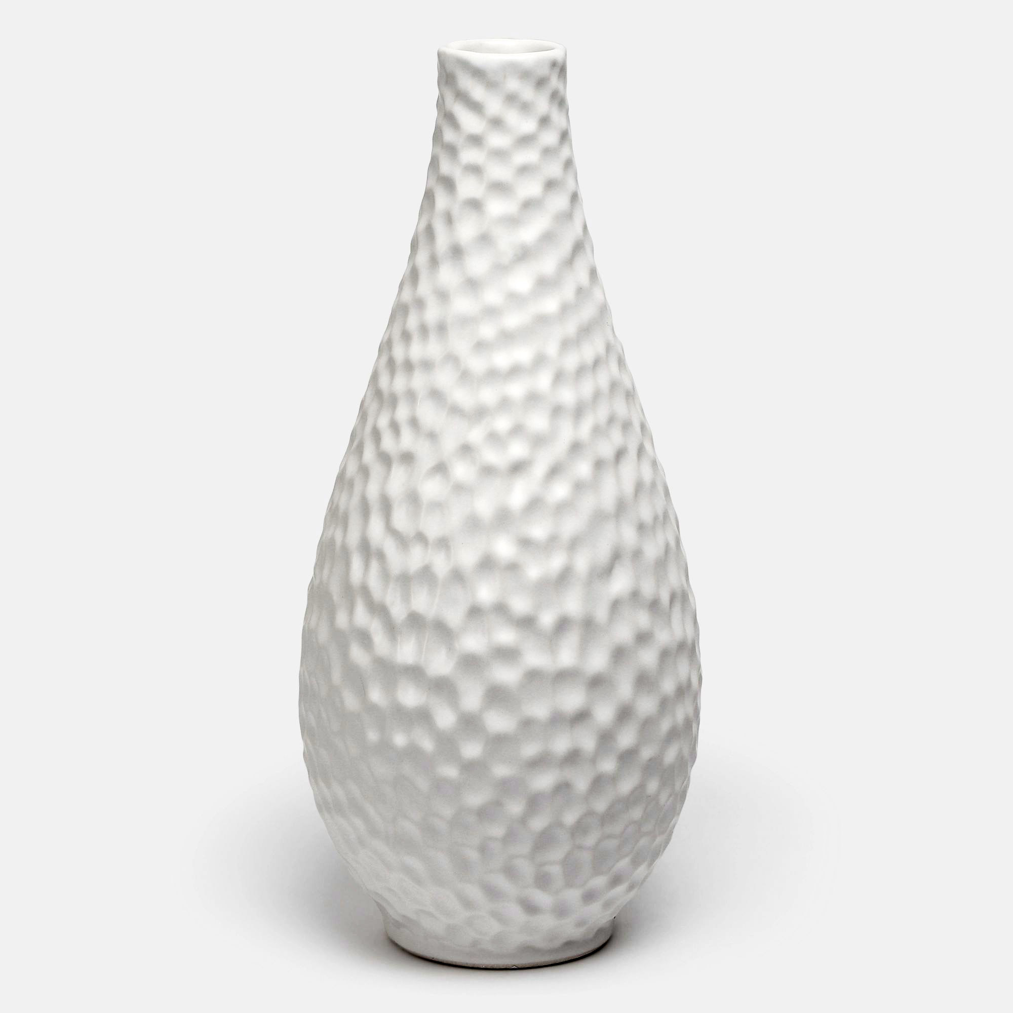 фото Ваза керамическая для цветов s&a ceramic 12,5 х 12,5 х 27,5 см белая