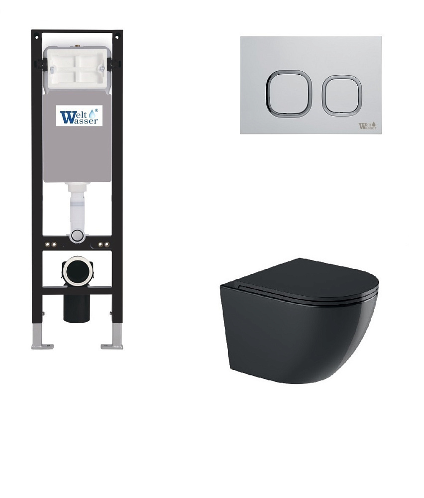 

Унитаз с инсталляцией WeltWasser AMBERG 350 + MERZBACH 043 GL-BL + AMBERG RD-MT CR