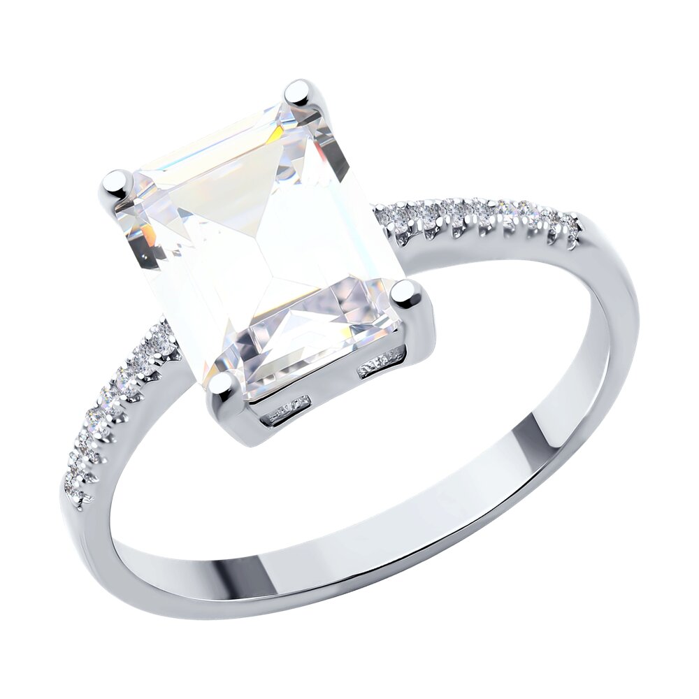 

Кольцо из серебра р. 19 SOKOLOV 94013998-91, фианит, 94013998-91