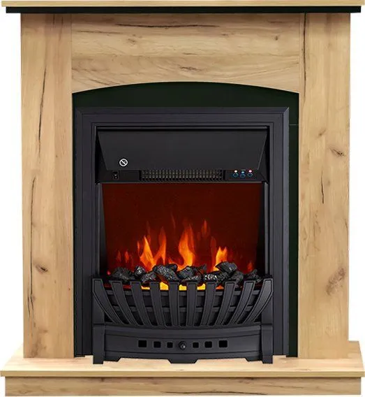 

Электрокамин Royal Flame Barcelona дуб золотой с очагом Aspen Black, Barcelona Aspen
