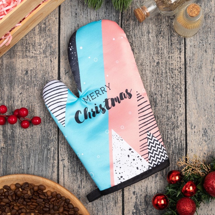 

Варежка Доляна Merry Christmas 26x16 , 100% п/э