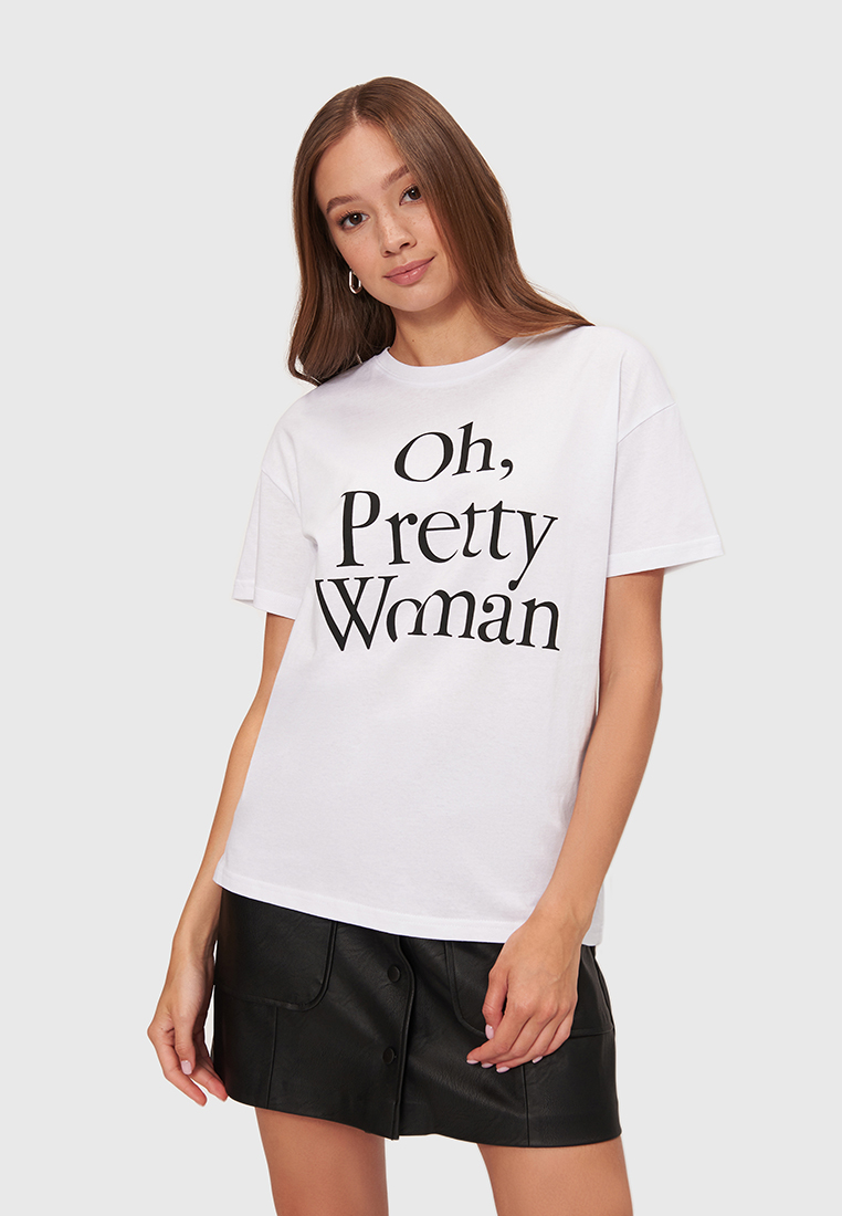 

Футболка женская Modis M211W00276 белая 40-42 RU, M211W00276