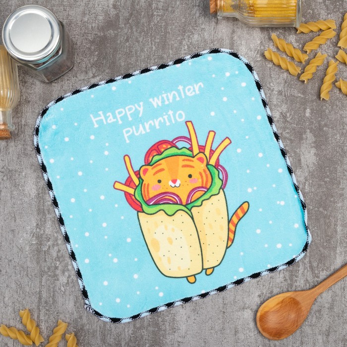

Салфетка для уборки Winter purrito, 20х20 , п/э