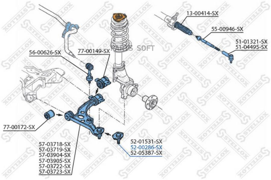 

STELLOX Опора шаровая STELLOX 5200286sx