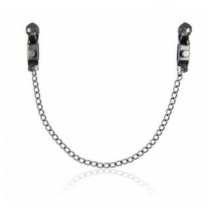 Регулируемые зажимы для сосков на цепочке KISSEXPO черные