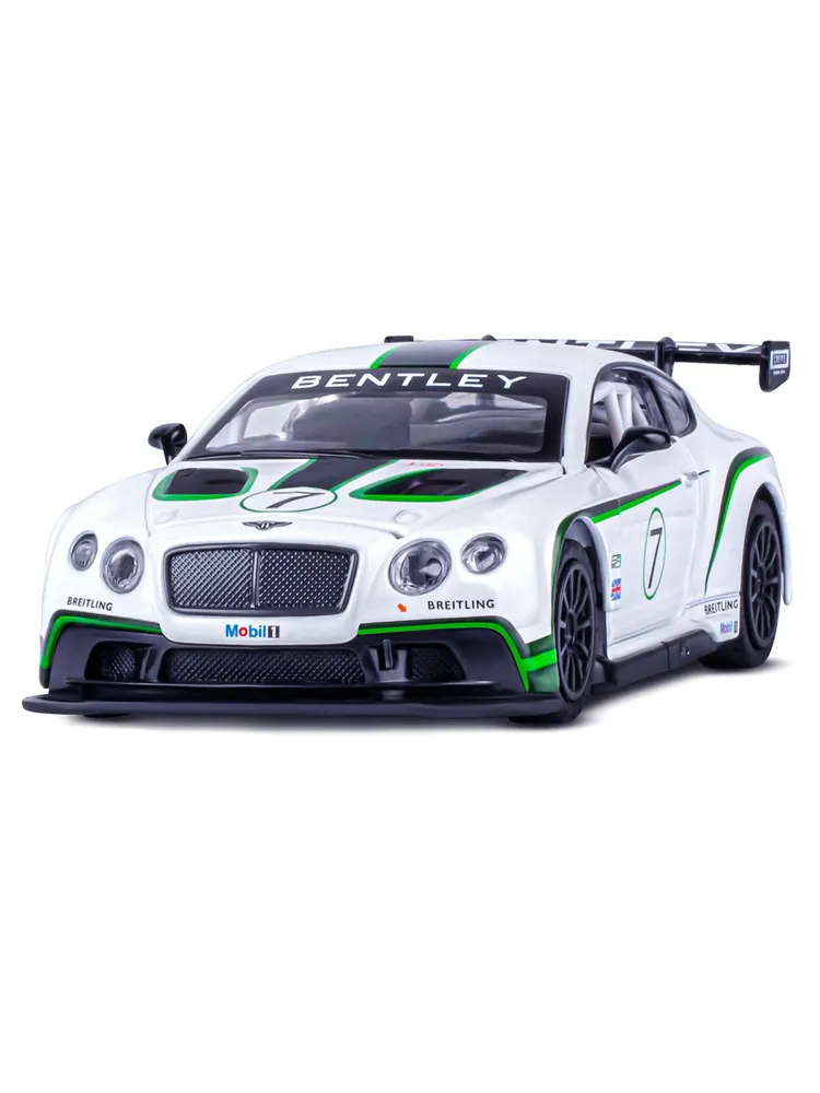 фото Машинка инерционная автопанорама м1:32, bentley continental gt3 белый, jb1251315
