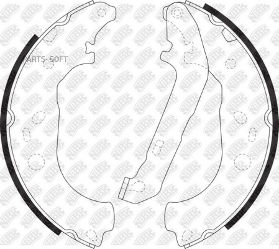 

Тормозные колодки NiBK барабанные для Ford Focus 2004- FN51001