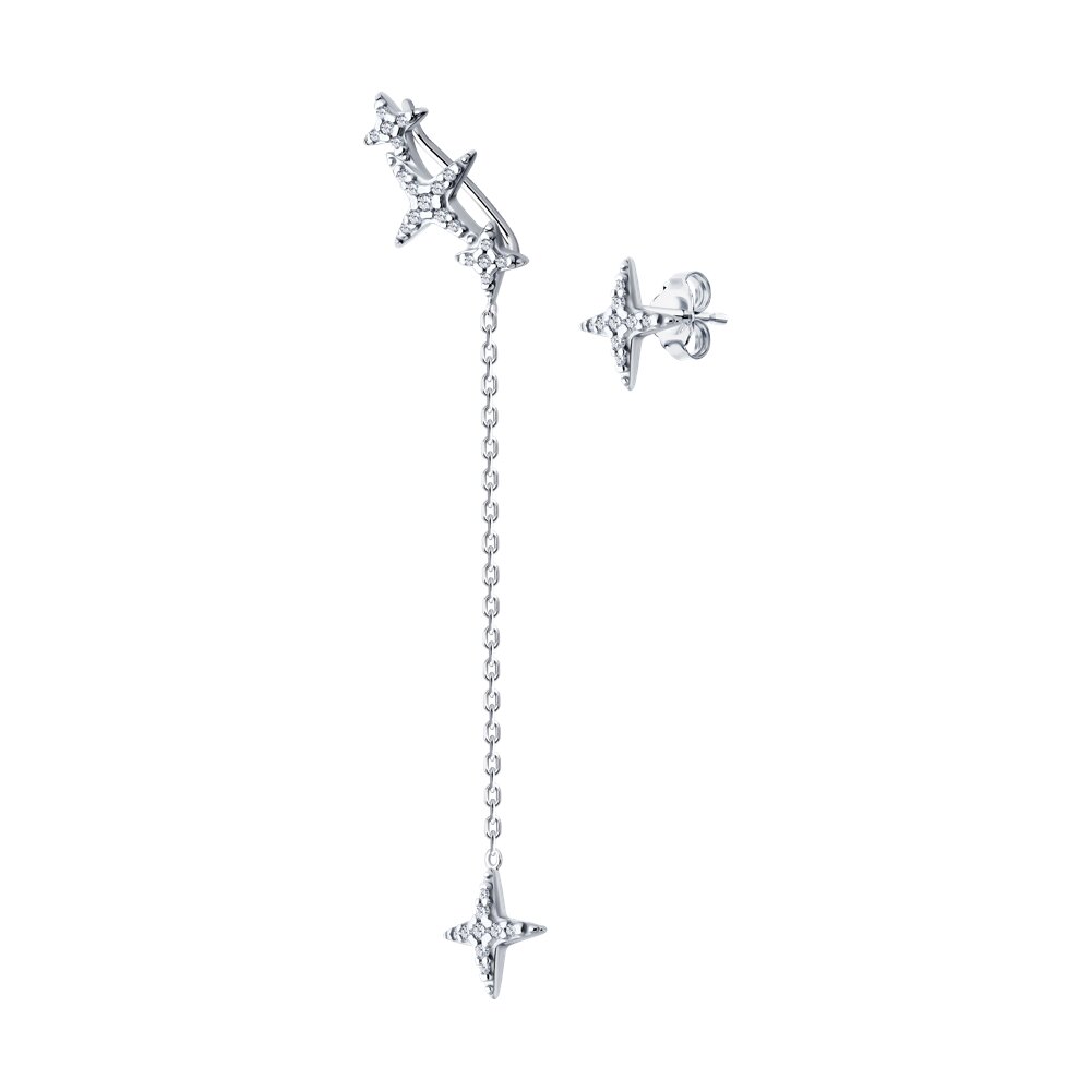 

Серьги из серебра SOKOLOV 94026454, фианит, 94026454