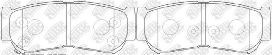 

Тормозные колодки NiBK задние дисковые для Hyundai Santa Fe 2.7, 2.2crdi 2006- PN0447