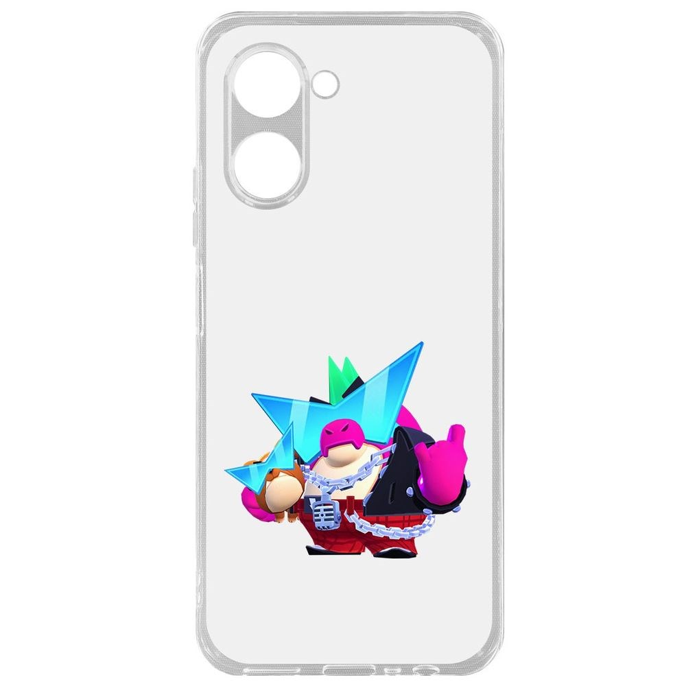

Чехол Brawl Stars-Плохиш Базз для Realme C33, Прозрачный