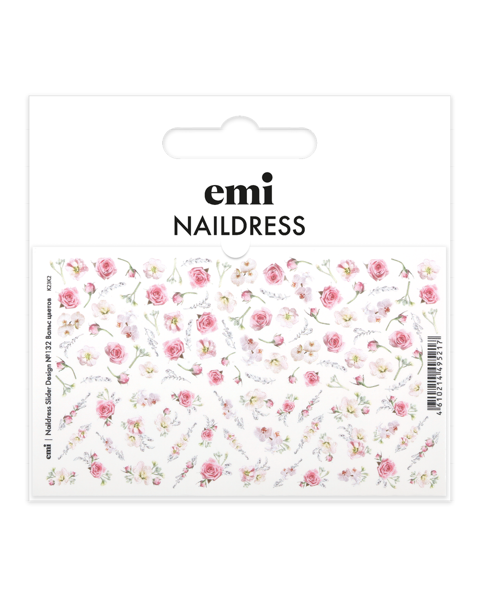 Слайдеры для дизайна ногтей EMI Naildress Slider Design 132 Вальс цветов