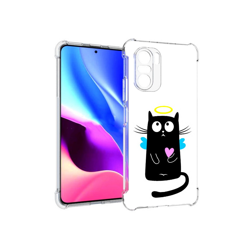 

Чехол MyPads Tocco для Xiaomi Redmi K40 Кот ангелок (PT158239.260.96), Прозрачный, Tocco