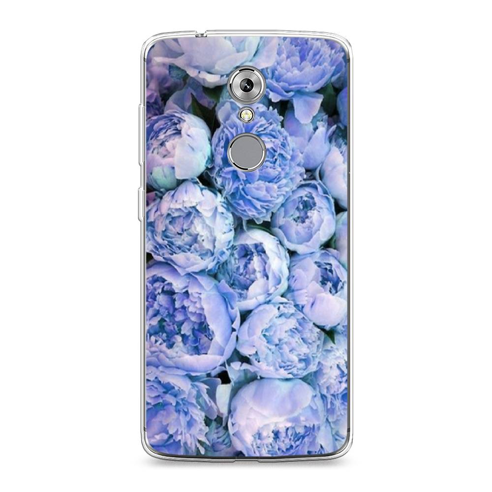 

Чехол Awog на ZTE Axon 7 / ЗТЕ Axon 7 "Пионы голубые", Разноцветный, 131450-8
