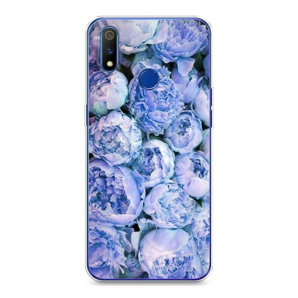 

Чехол Awog на Realme 3 Pro "Пионы голубые", Разноцветный, 251250-8