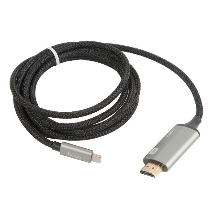 Кабель  HOCO HDMI UA13 для Type-C (L=1.8M) Full HD 4K/2K, серый