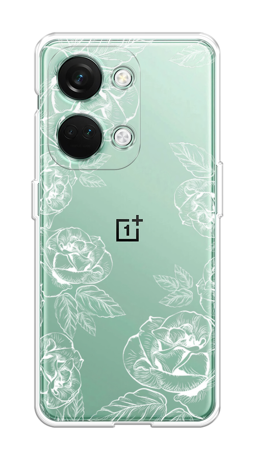 

Чехол на OnePlus Nord 3 "Розы графика", Черный;серый, 154050-2