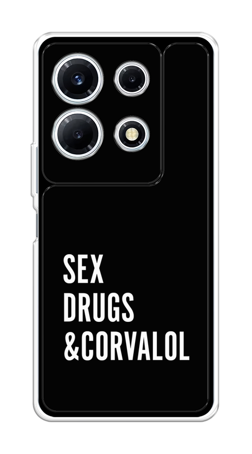 

Чехол на Infinix Note 30 VIP "Corvalol", Черный;серый;белый, 3104750-6