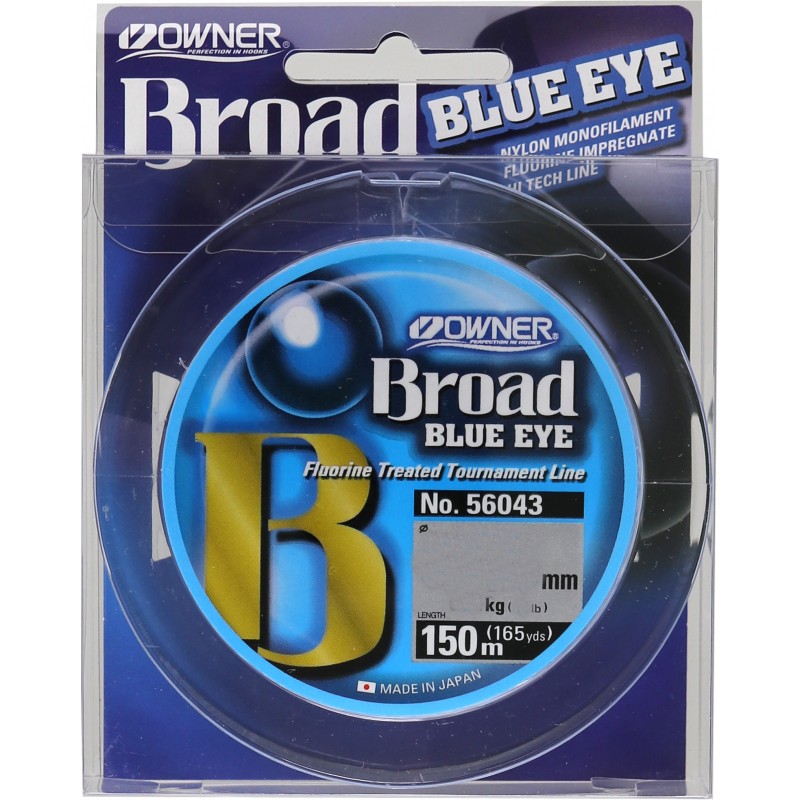 

Леска Owner Broad Blue Eye 150м 0,37мм 11,8кг, Синий, 56043