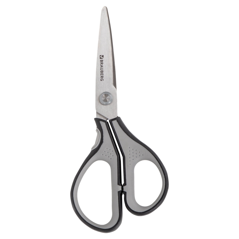 

Набор из 4 шт, Ножницы Brauberg SUPER, 175 мм, серо-черные, 2-х сторонняя заточка, 237295, Черный;серый