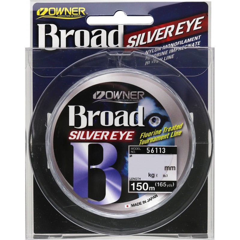 Леска Owner Broad Silver Eye 150м 0,12мм 1,5кг