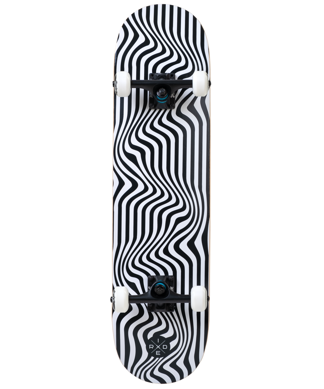 Скейтборд Ridex Strain 81х20 см, черный/белый