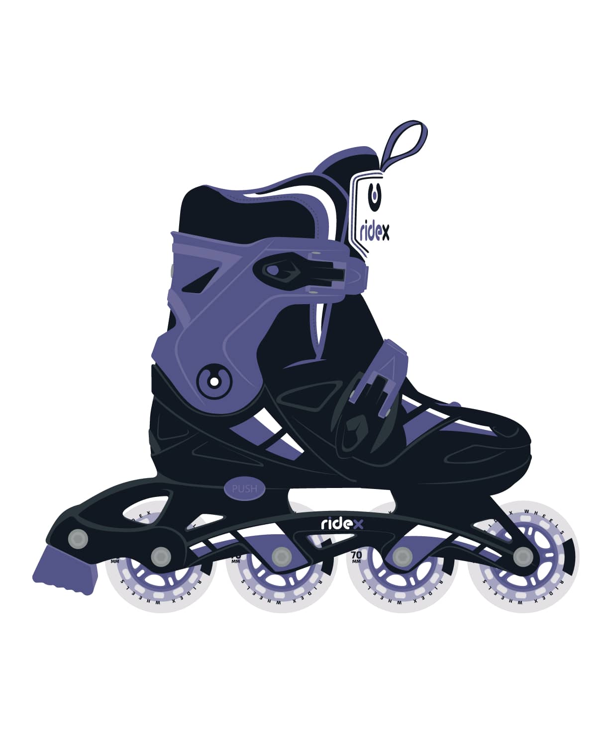 

Ролики раздвижные Ridex Hop Purple, пласт.рама, 31-34 RU, Ролики раздвижные Hop Purple, пласт.рама